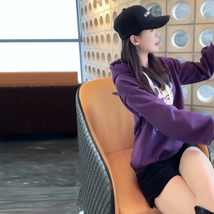 早秋卫衣女款春秋2024新款爆款小个子宽松长袖连帽衫女士上衣春秋