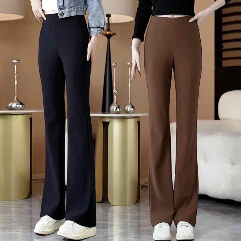 微喇裤女春秋裤子2024新款今年流行爆款高腰弹力休闲喇叭裤马蹄裤