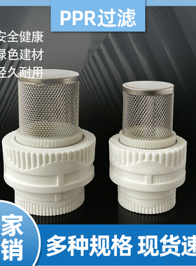 PPR水管烫接过滤头防吸杂质热熔管头过滤头DN32405063 4分6分2寸