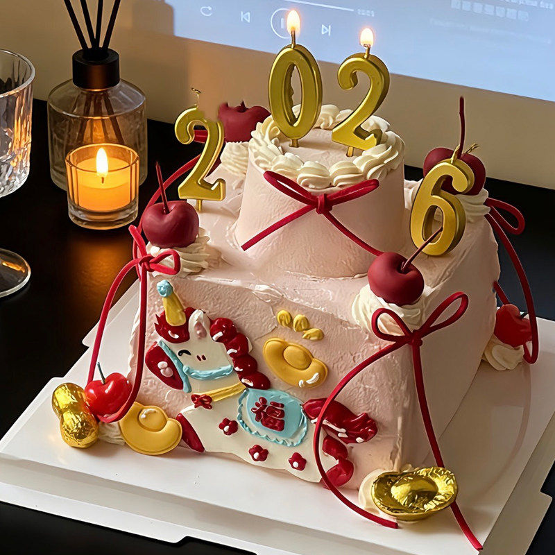 2026小马驹元宝发财甜品蛋糕装饰马到成功数字蜡烛巧克力红色丝带,节庆用品/礼品,蛋糕/烘焙装饰用品,淘宝优惠券,粉丝福利购,淘宝优惠卷