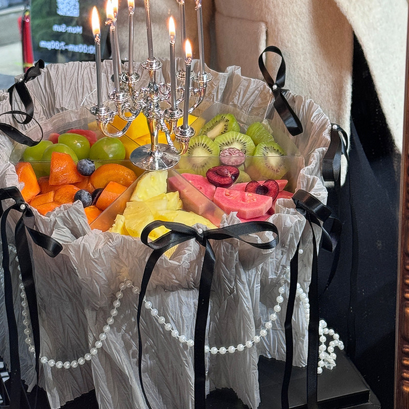 夏季潮流风水果切块拼盘蛋糕装饰高级感纹纸包装烛台蜡烛插件丝带,节庆用品/礼品,蛋糕/烘焙装饰用品,淘宝优惠券,粉丝福利购,淘宝优惠卷