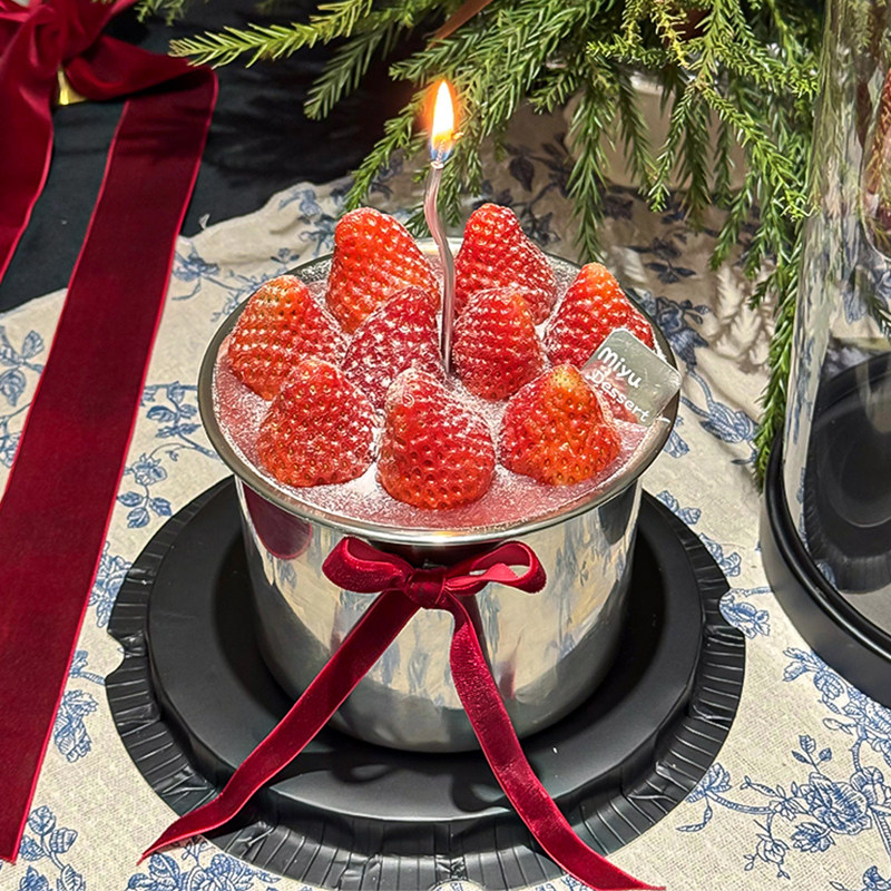 创意冬季不锈钢盆奶油草莓蛋糕装饰浪漫草莓季烘焙容器蝴蝶结丝带,节庆用品/礼品,蛋糕/烘焙装饰用品,淘宝优惠券,粉丝福利购,淘宝优惠卷