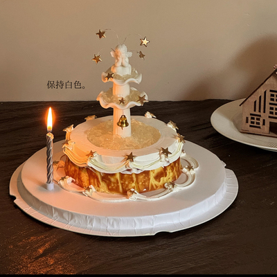 圣诞节主题巴斯克焦糖许愿池蛋糕
