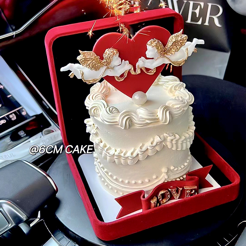 七夕情人节爱神丘比特蛋糕装饰