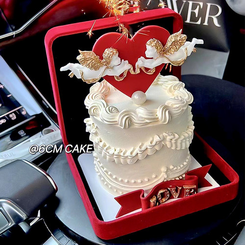 七夕情人节爱神丘比特蛋糕装饰