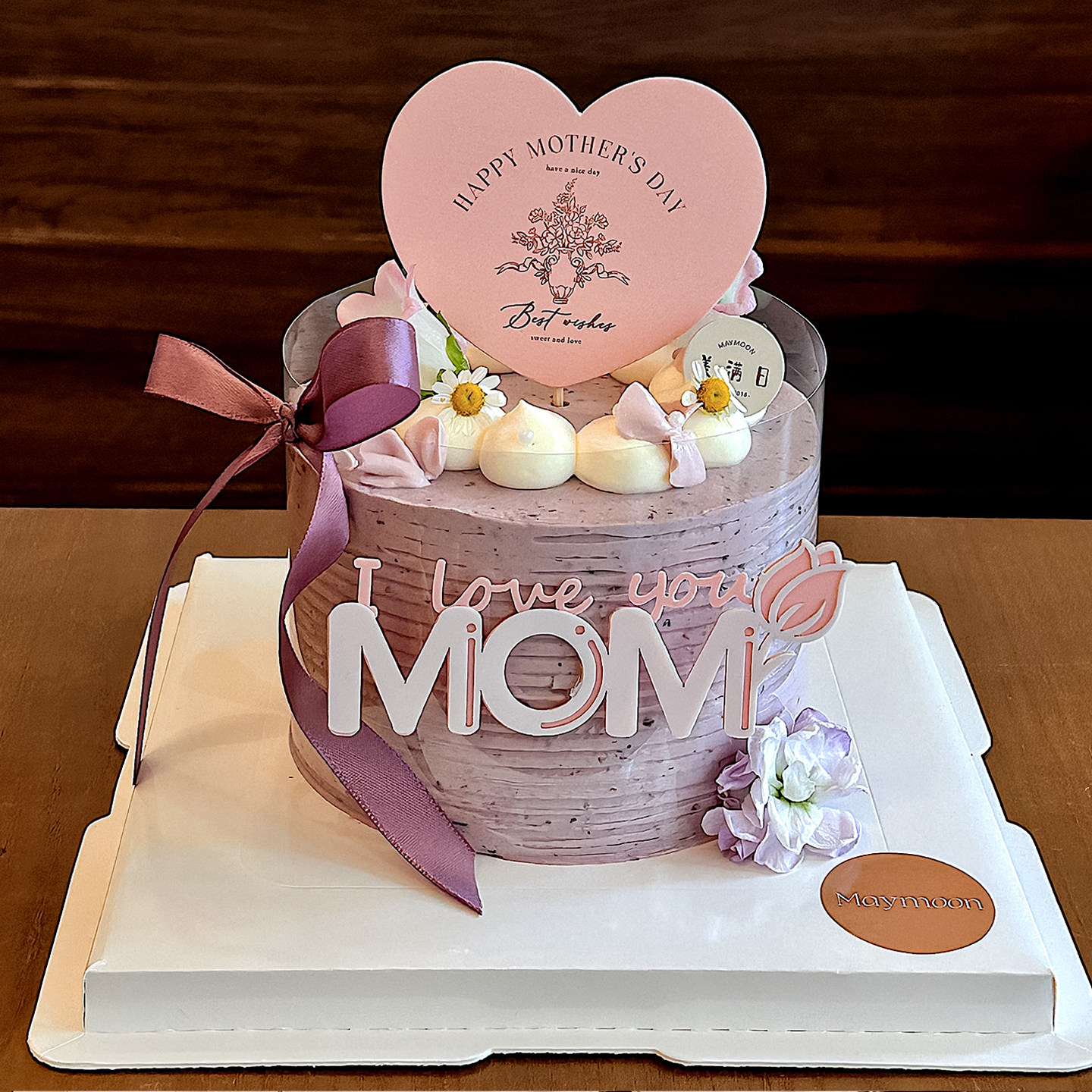 紫色系蓝莓母亲节蛋糕装饰妈妈节粉白MOM亚克力英文爱心卡DIY丝带,节庆用品/礼品,蛋糕/烘焙装饰用品,淘宝优惠券,粉丝福利购,淘宝优惠卷