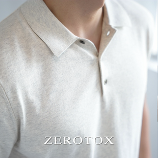 男上衣 提花16针短袖 GZX ZEROTOX正肩T恤男透气亲肤翻领针织POLO衫