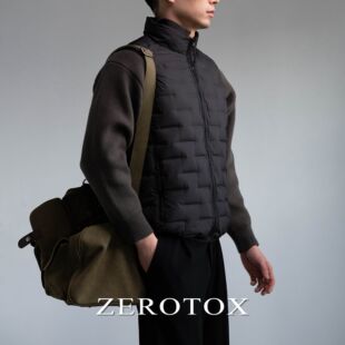 轻量化保暖 羽绒背心90鸭绒立领纯色高质感马甲