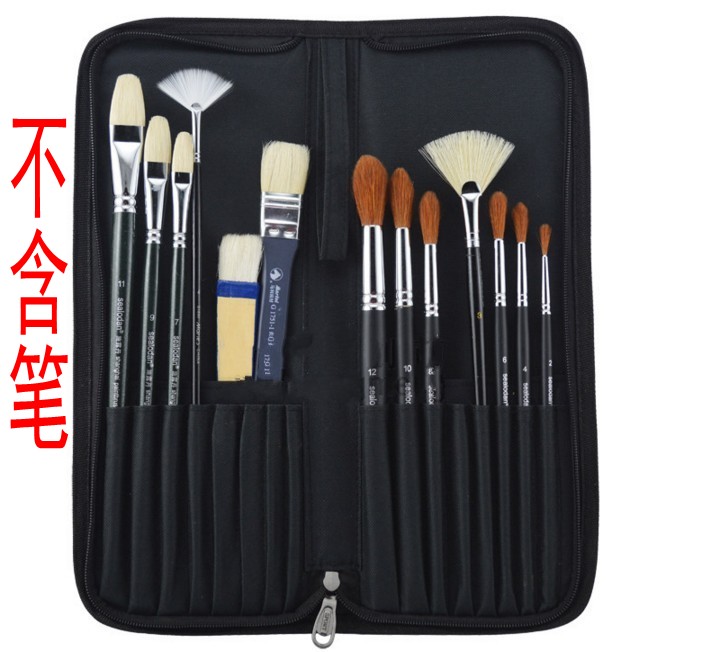 牛津布水粉油画风整理包插笔袋图片