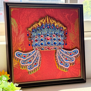 古部九龙九凤冠国潮拼图异性拼插手工玩具高端相框摆件家居礼物女