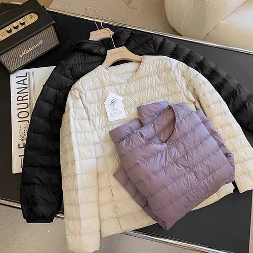 韩系轻薄90白鸭绒ins叠穿