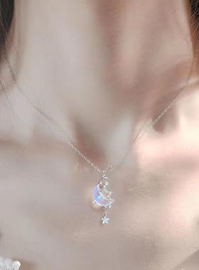 .S925银针可爱卡通月亮情人节耳钉撞色爱心耳环ins风饰品套装