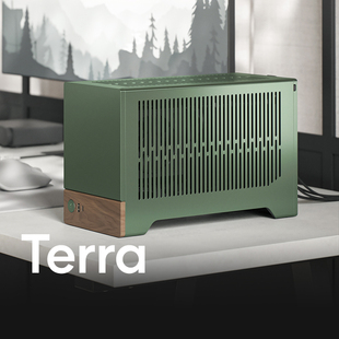 分形工艺机箱Terra迷你阳极铝分型便携电脑黑胡桃木台式机ITX主机