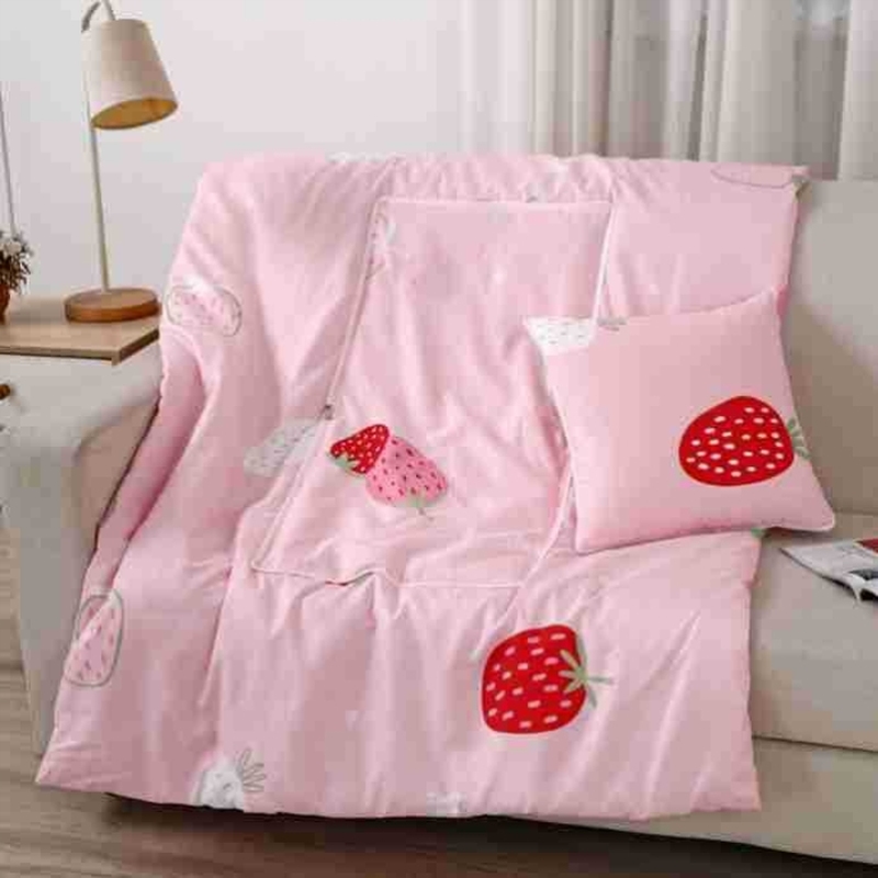 纯棉抱枕被子两用办公室午睡枕枕头被毯汽车全棉靠垫小靠枕空调被