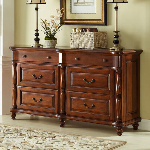 全实木整装美式复古风卧室储物柜