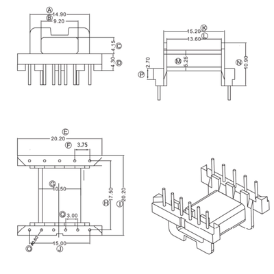 efd20磁芯YT骨架变压器