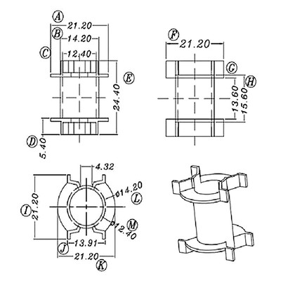 变压器磁芯骨架电木线架2607