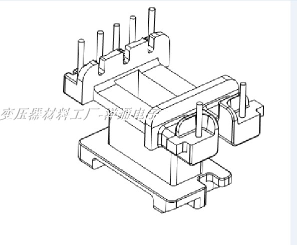 EE17加宽磁芯骨架立式5+2针