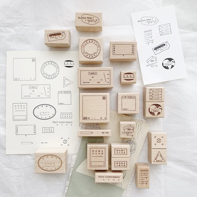 两只浣熊partialafra实木印章