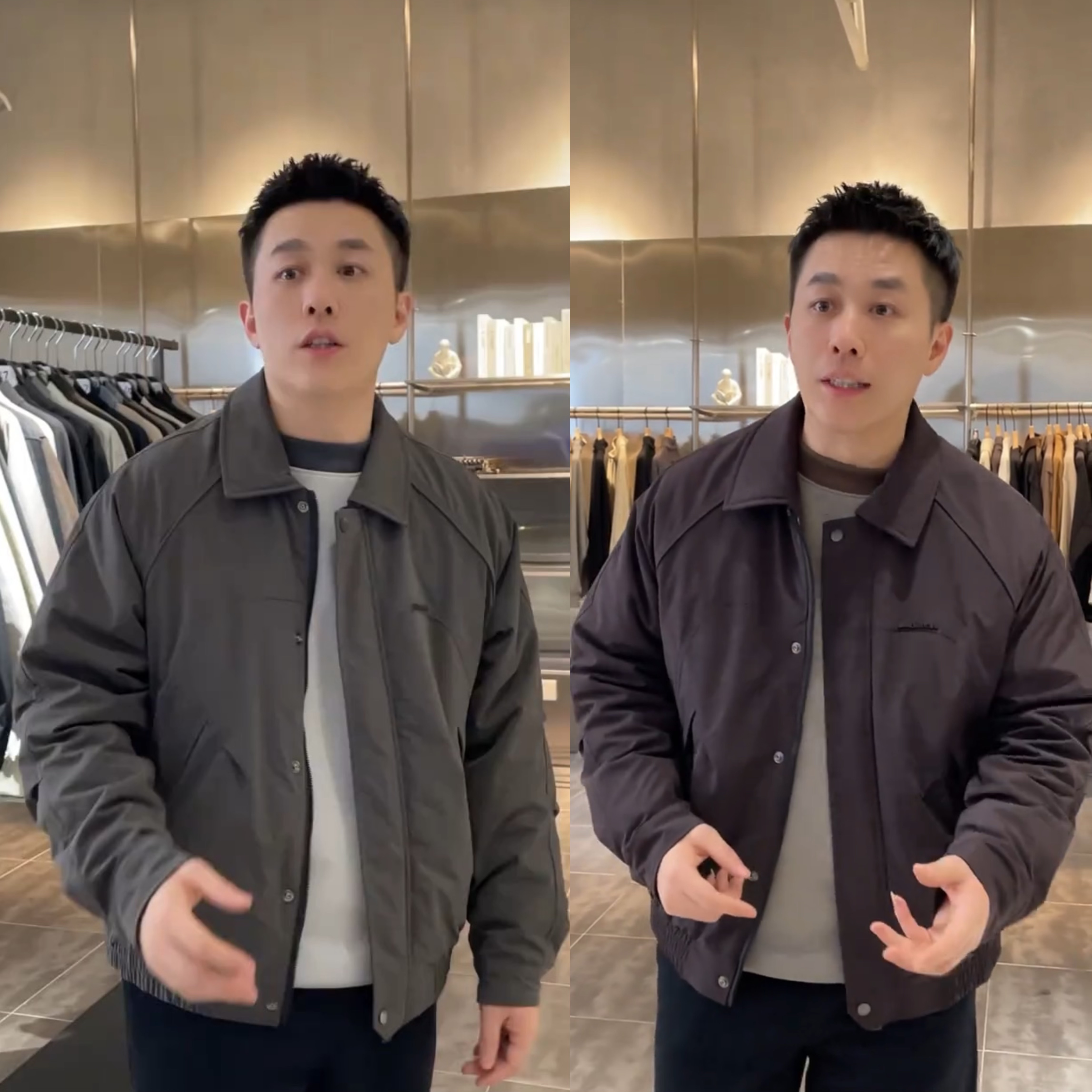 秋冬新款工装夹棉纯色保暖棉服外套男士高档宽松防风翻领二棉夹克