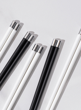 黑色筷子高档轻奢陶瓷筷子家用防霉黑白简约礼盒装网红耐高温1007