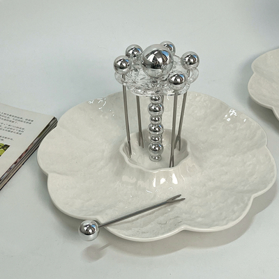 轻奢水果叉套装家用不锈钢