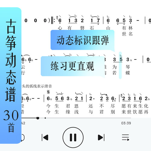 古筝动态谱流行曲入门跟练