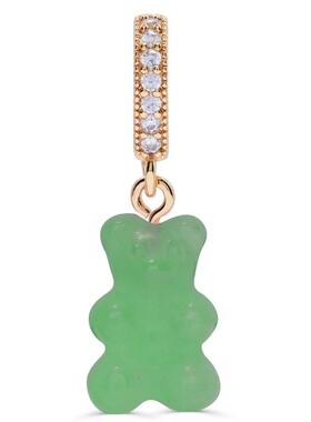 外贸CH出口余粉晶蛋白东陵石小熊吊坠