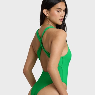 带胸垫 泳装 澳洲品牌Bil 性感高开叉海边度假连体泳衣女高级感时尚