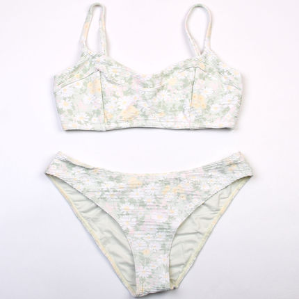 澳洲品牌B*ong碎花D/DD杯大胸钢托聚拢比基尼bikini大码分体泳衣