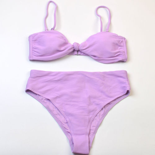 澳洲时尚品牌B*ong海边度假纯色比基尼性感bikini抹胸泳装带胸垫
