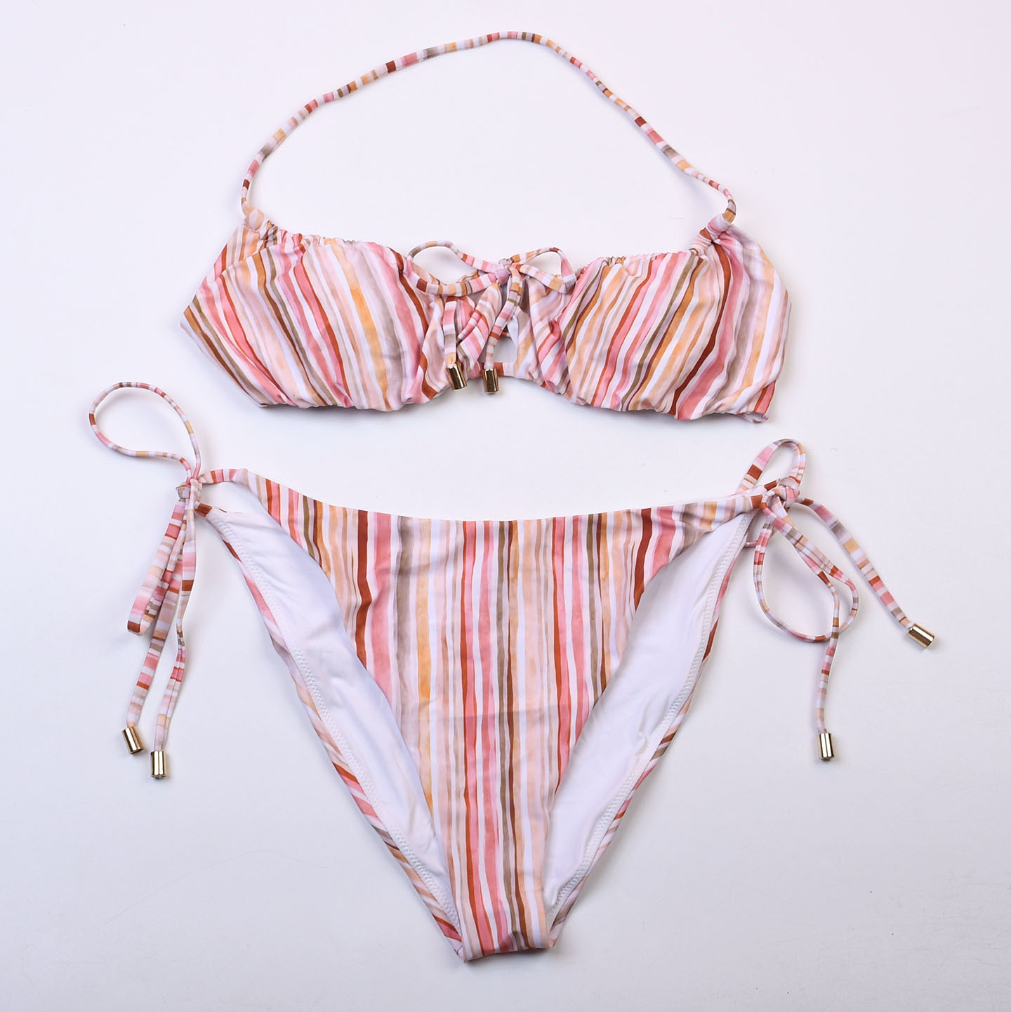 澳洲品牌抹胸聚拢比基尼bikini