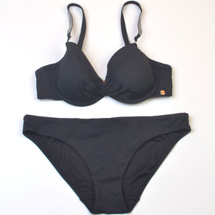 英国MINT**品牌海边性感纯色分体泳衣时尚bikini大码泳装女带钢圈