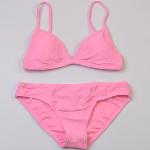 新款 高级感海边度假纯色聚拢比基尼bikini分体泳衣女 澳洲品牌Bil