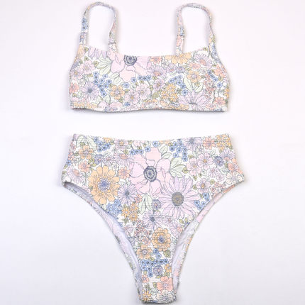 澳洲品牌B*ong海边度假印花比基尼bikini舒适分体泳衣带胸垫