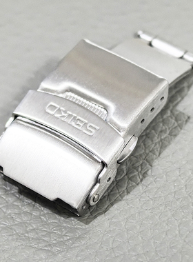 适配精工手表扣实心不锈钢表带扣钢带双按折叠扣保险扣18mm配件