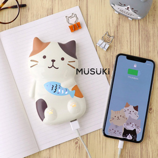 预定日本代购 iphone安卓大容量发光充电宝 hapins2021可爱喵星人