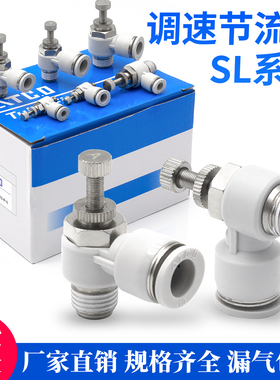 节流调速阀气管接头PSL/ASL4/6/8/10/12-04/01/02/03/M5