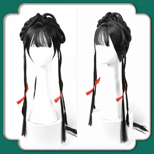 红楼梦发箍懒人假发长直发头套cos林黛玉儿童刘海仙女小姐