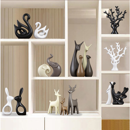 摆件陶瓷摆放好，客人都说好看