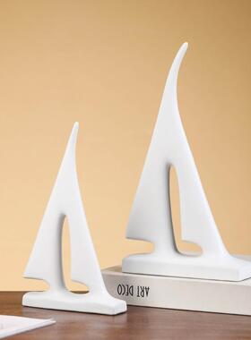 简约一帆风顺帆船艺术门店摆件创意客厅酒柜书房摆饰办公室装饰品