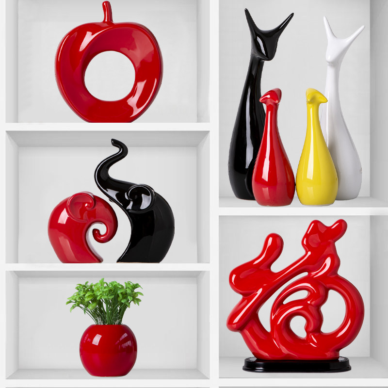 现代简约客厅摆件电视柜酒柜玄关装饰品创意家居陶瓷摆设乔迁新居,家居饰品,装饰摆件,淘宝优惠券,粉丝福利购,淘宝优惠卷