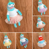 现货海绵宝宝比奇堡居民毛绒玩偶挂件丑萌呆呆鱼公仔衣服简洁纱裙