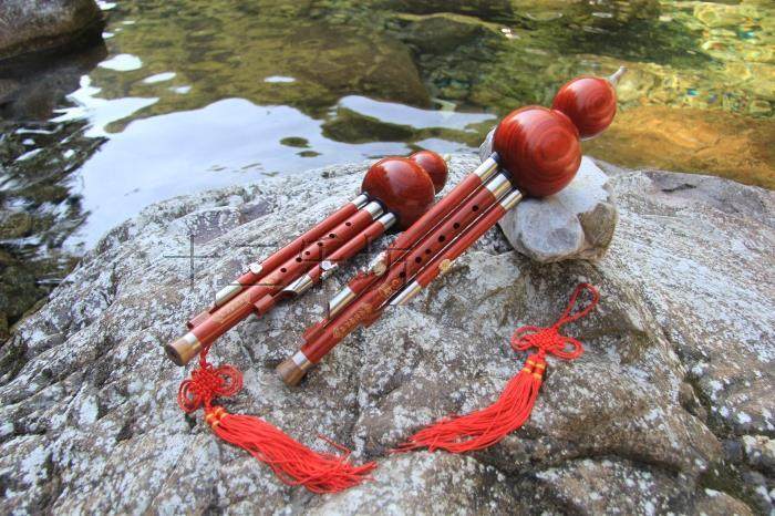 葫芦丝初学乐器专卖专业演奏型高档红木三音葫芦丝降b调c调 包邮