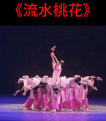 流水桃花古典女子舞蹈服第九届小兰花奖剧目少儿胶州秧歌演出服