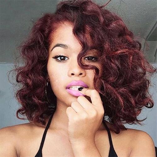 Fashion Wig Brazilian Full Lace Human Hair Curly Wigs Front