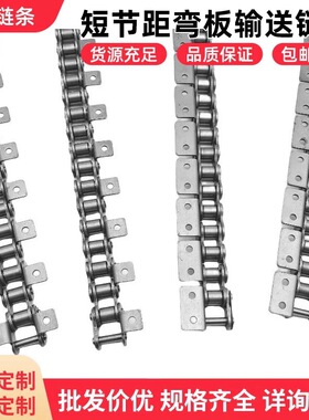 工业滚子输送链条弯板链条带耳链条4分08B5分10A6分12A1寸16A附件