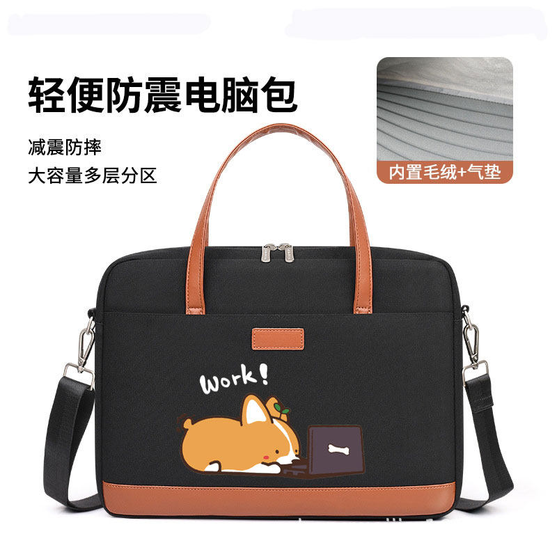 单肩轻便防震电脑包大容量牛津布商务休闲手提笔记本电脑包适用联想苹果13华为14戴尔惠普华硕宏基小米神舟16