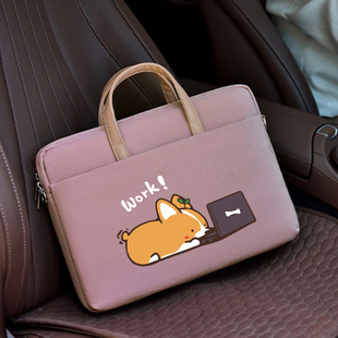 新款 斜跨单肩笔记本电脑包女14寸适用于苹果macbook13.3联想小新pro14华为matebook手提15.6寸ipad平板包女包