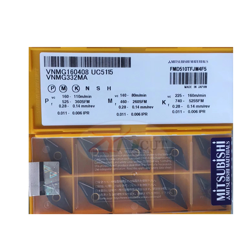 三菱车刀片 VNMG160404/160408 UC5115 钢件铸铁通用加工 V形刀粒